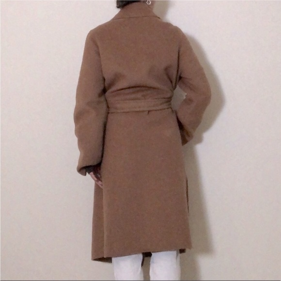 ZARA WRAP TIE WOOL COAT - Picture 5 of 16